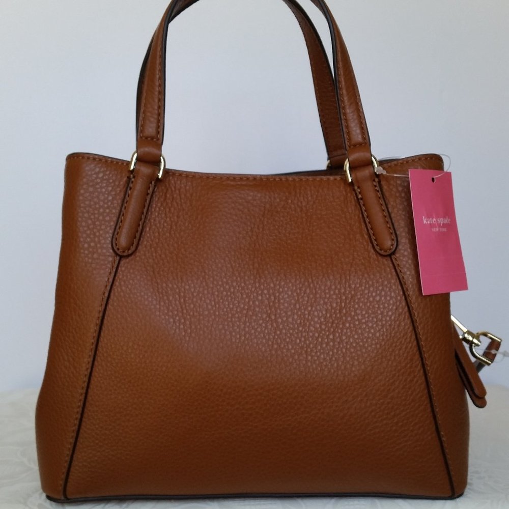 KATE SPADE Jackson Leather Satchel-Gingerbread Col - Picture 6 of 15